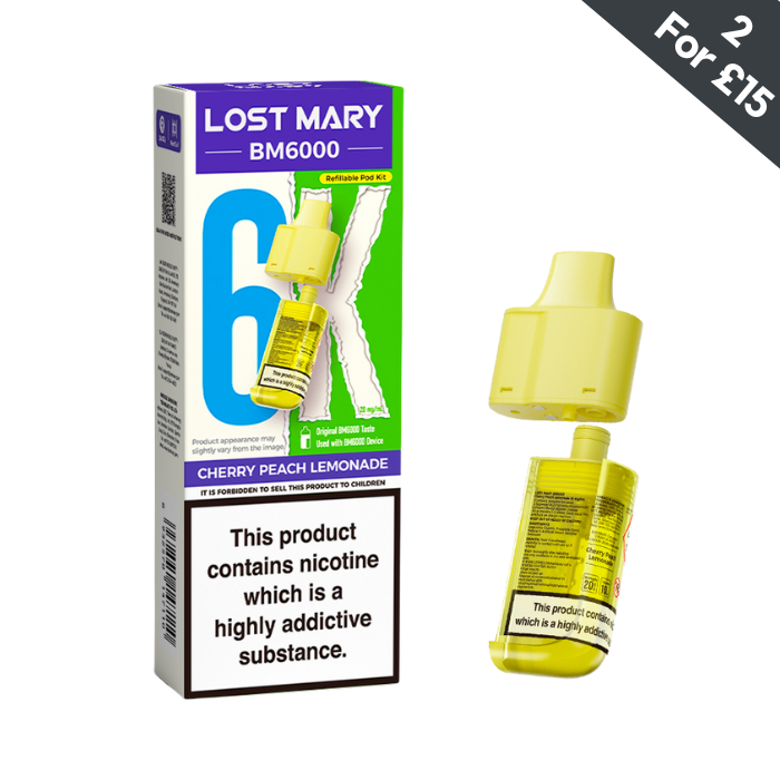 Cherry Peach Lemonade - Lost Mary BM6000 POD