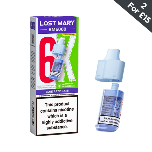 Blue Razz Gami - Lost Mary BM6000 POD