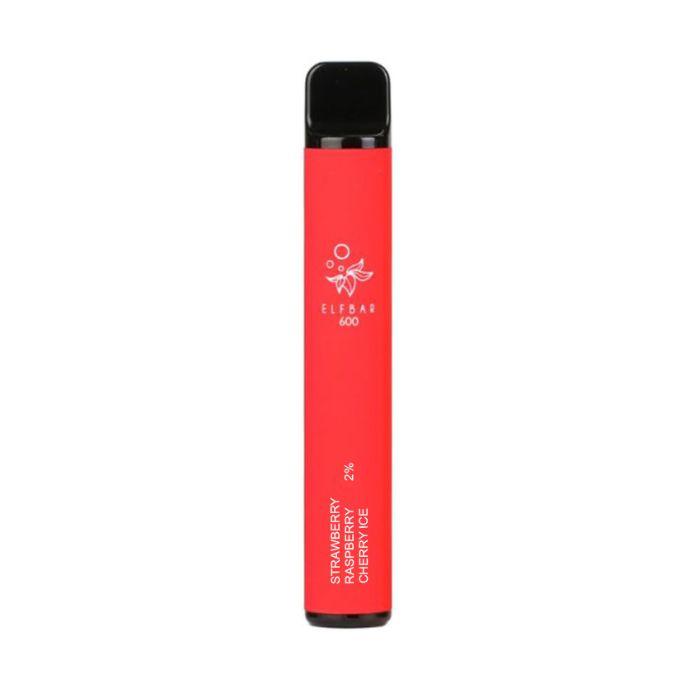 Elf Bar 600 Disposable -  Strawberry Raspberry Cherry Ice 2% - Vape Direct