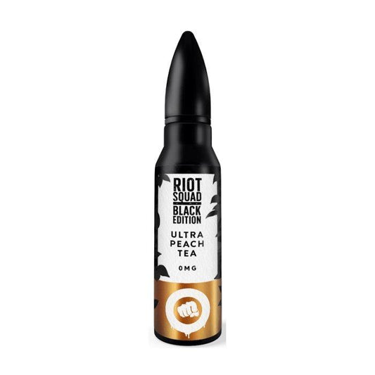 Riot Squad - Black Edition - Peach Iced Tea 50ml Short Fill - Vape Direct